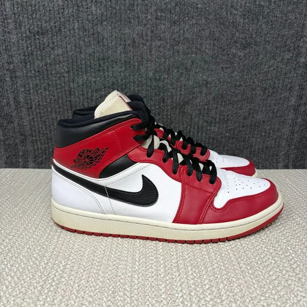 Nike Air Jordan 1 Mid Chicago Red White Black Men’s Size 10.5 554724-173